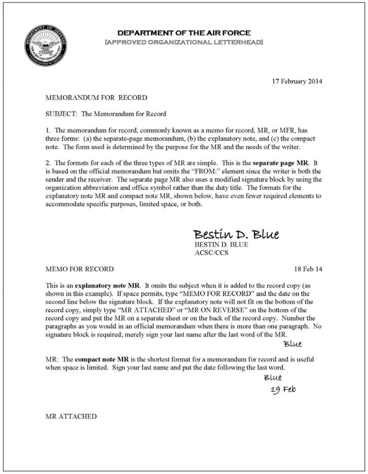 army-memorandum-for-record-fillable-pdf